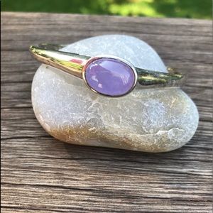 Cuff Sterling Silver Purple Jade